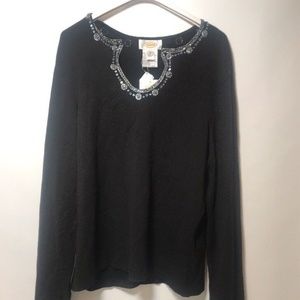 Talbots Top long sleeve XL BLACK